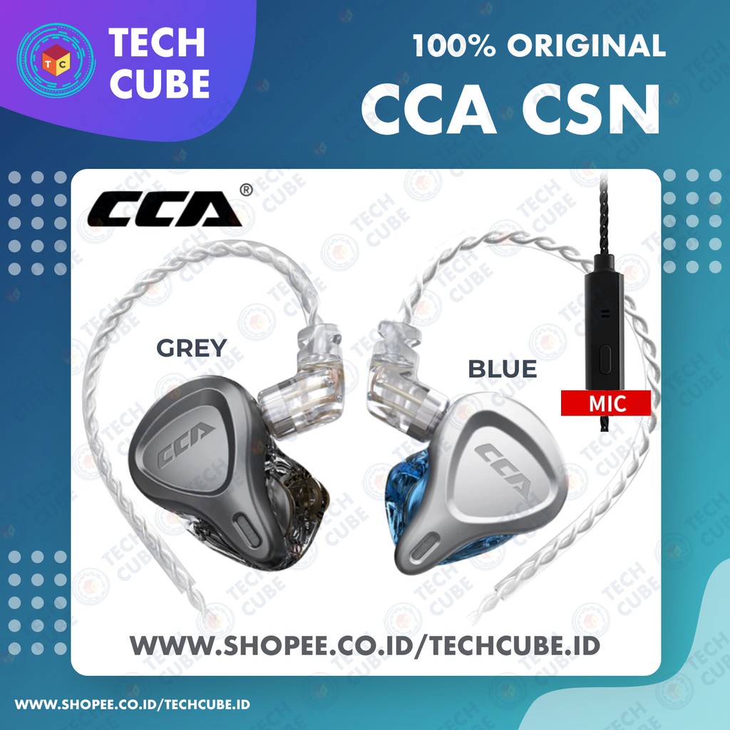 CCA CSN with Mic Hybrid Dual Driver Basshead Earphone Alt DQ6 ZSN PRO