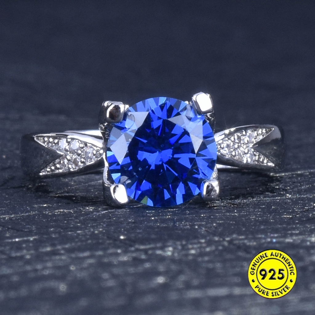 Cincin Batu Permata Moissanite 2 Karat Untuk Wanita