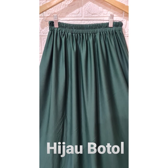 ROK KERJA WANITA POLOS BASIC ROK HYGET SUPER PREMIUM POLOS /ROK POLOS HYGET PREMIUM  / ROK BASIC HYGET PREMIUM-Hijau Botol