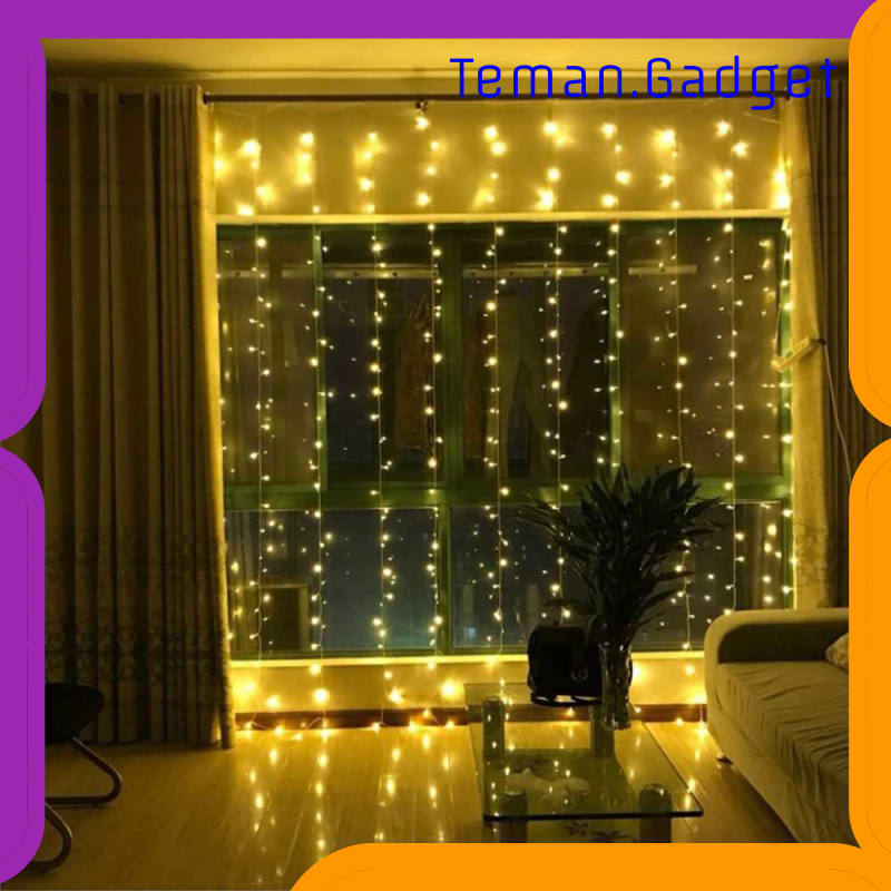 TG-DG330 TAFFLED LAMPU GORDEN DEKORASI WEDDING LIGHT 3X3METER 300 LED - 300L