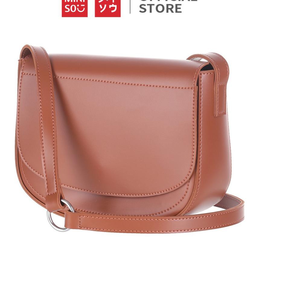 MINISO Tas Selempang Wanita Sling Bag Tas Bahu Cewek Polos Cincin Simple Shoulder Lingkaran