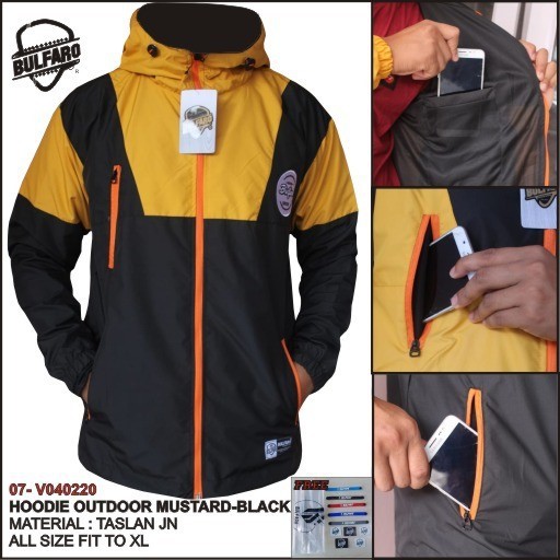 PREMIUM Jaket Gunung Anti Air/Jaket Hoodie Outdoor Waterproof/Jaket Pria Taslan JN ORIGINAL BULFARO