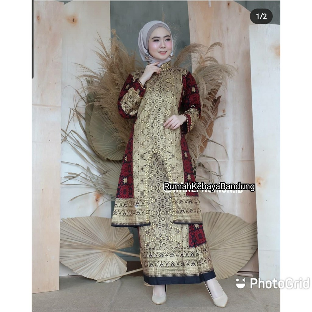 SETELAN DAHAYU KURUNG SONGKET BATIK JUPRI BATIK COUPLE RUMAH KEBAYA BANDUNG RUMAH SONGKET BANDUNG GAUNHIJABSALE  BATIK JUPRI SONGKET PALEMBANG