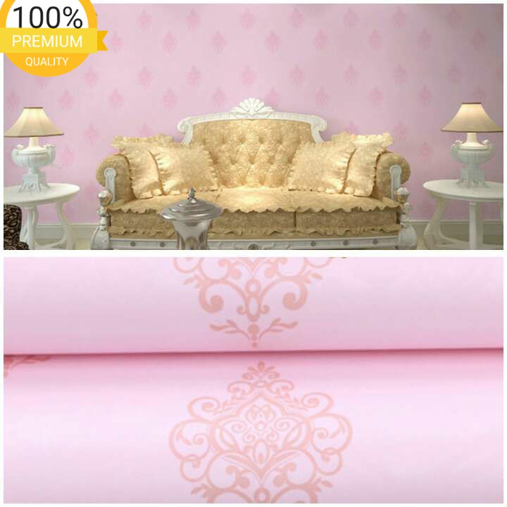 wallpaper sticker dinding grosir termurah henna pink cantik elegant indah keren modern bagus mewah