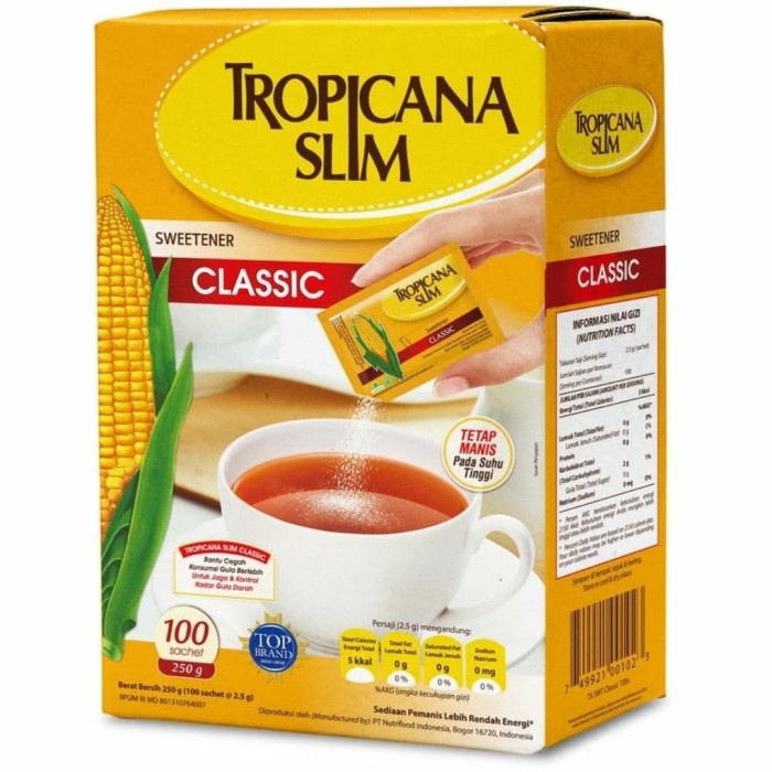 

tropicana slim sweetener low calori 100x2,5gr