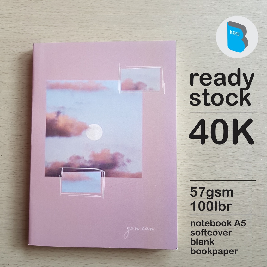 

[57/72/90 gsm] Notebook A5 Buku Catatan Diary Jurnal Bookpaper - Pink Sky