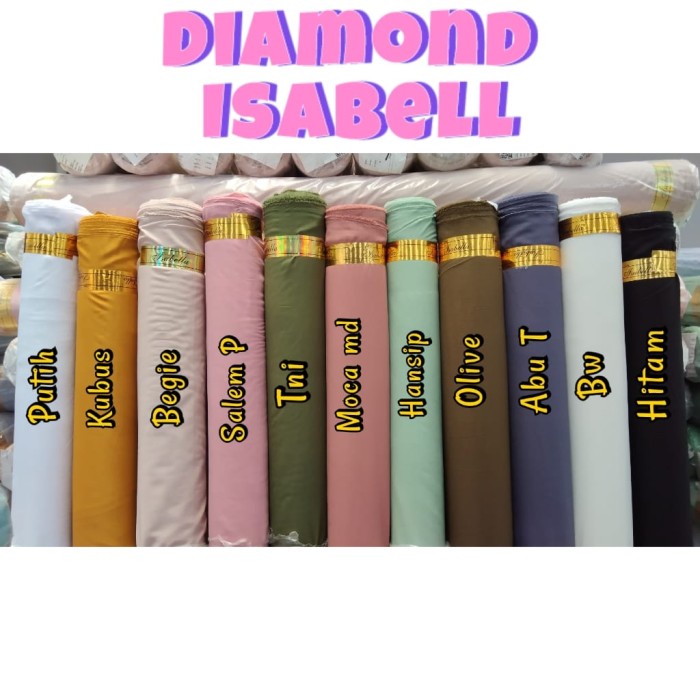 1 Roll 60 Yard Kain Diamond Isabela Street Crepe - Bahan Kerudung Hijab Pashmi