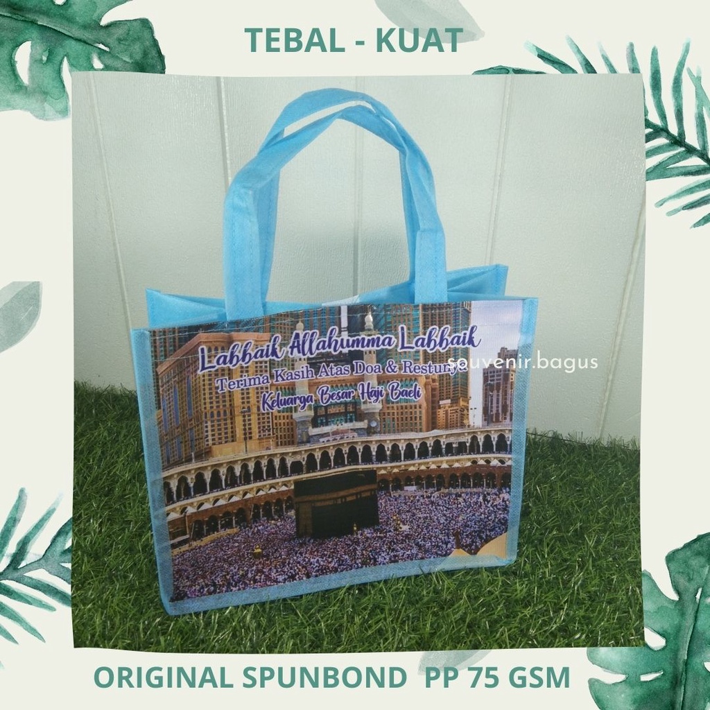 Tas Souvenir Haji Umroh Custom Nama Goodie Bag Oleh Oleh Haji Umroh Pakai Nama Tas Haji Umroh Labbaik doa mabrur SOUVENIR MANASIK HAJI