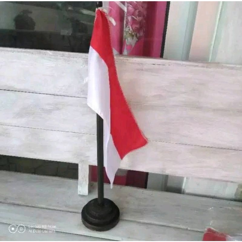 Bendera meja 1 set merah putih real