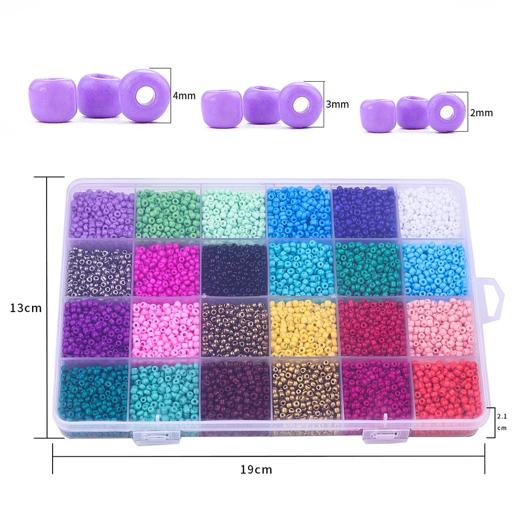 (24 Warna) 2 / 3 / 4mm Manik-Manik Kaca Kristal Czech Handmade Diy