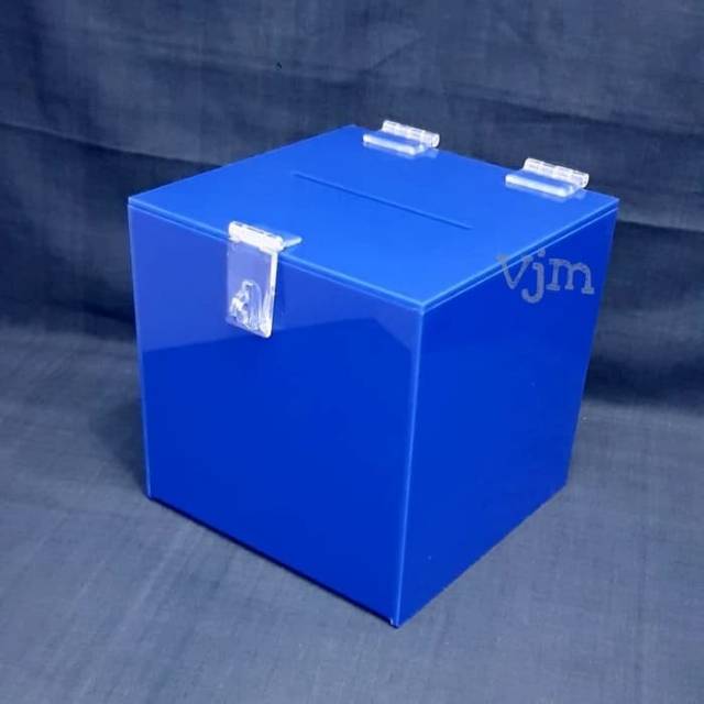 Kotak amal meja acrylic warna , kotak infaq akrilik , kotak amal