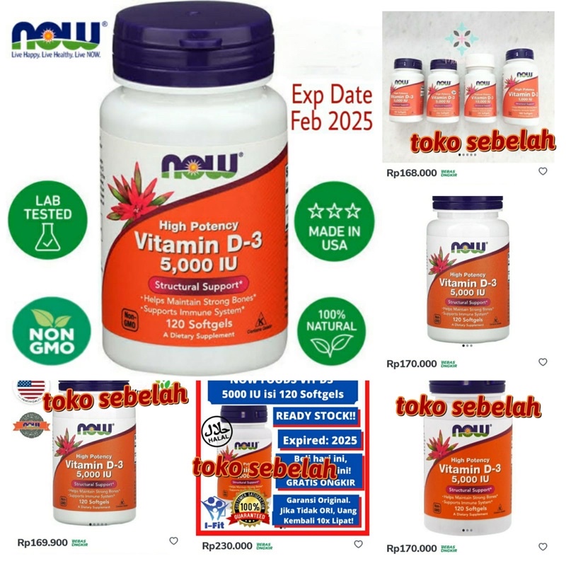 NOW Vitamin D3 5000iu ORIGINAL USA