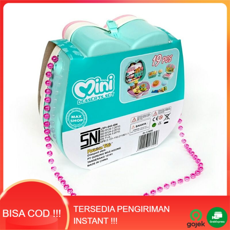 Mainan Edukasi Anak Tas Koper Lucu Mini Es Krim Dessert Set 19 pcs