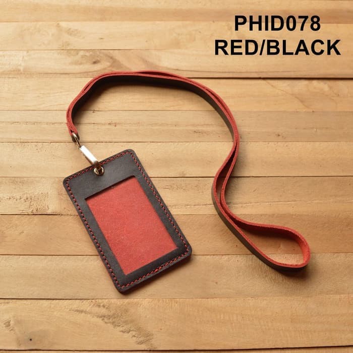 

Terbatas - Tali Id Card Kulit Sapi Asli Leather Lanyard Nametag Kantor Kartu Id