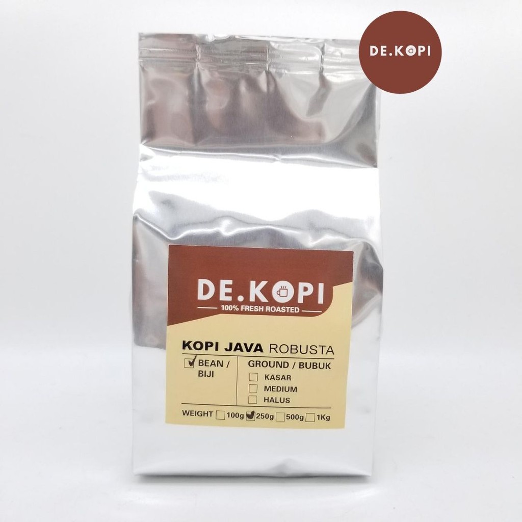 

Asli Kopi Java Robusta 250 Gram Wangi Fresh Roasted Tanpa Campuran High Grade