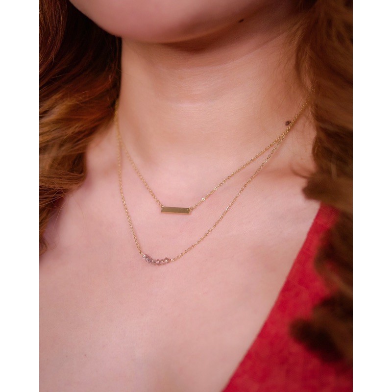 Kalung 24K Golden Plate - Titanium - Lapis Emas Anti Karat