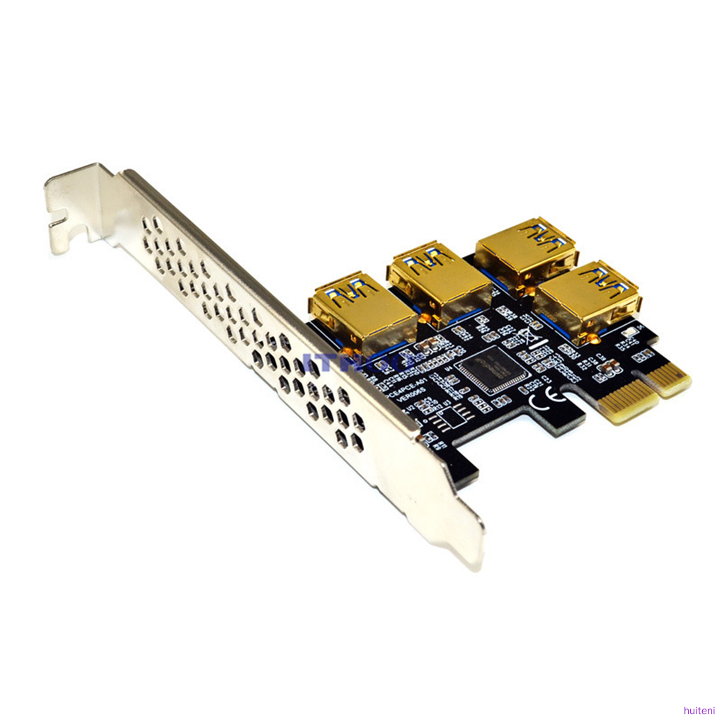 Papan Adapter Expansion Card Pci-E Ke Usb 1-4 Dengan 4 Usb 3.0