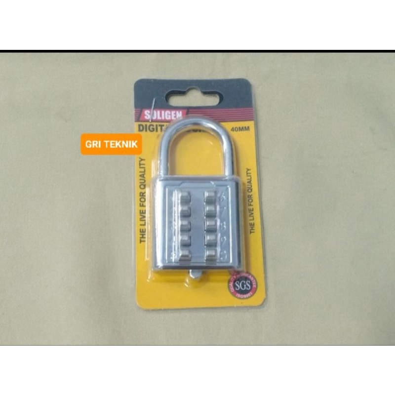 GEMBOK DIGITAL NOMOR SOLIGEN / GEMBOK PASSWORD / GEMBOK ANGKA DIGITAL