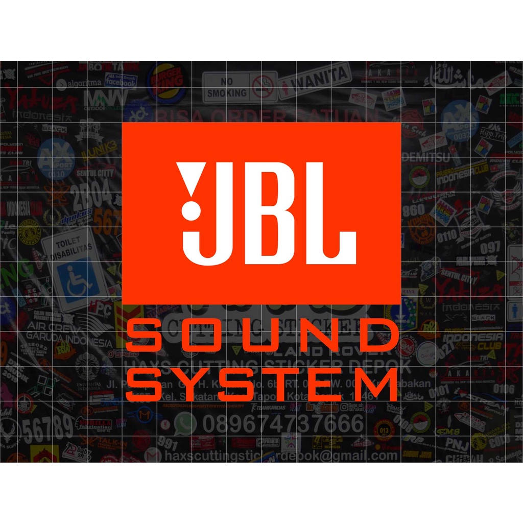 Cutting Sticker JBL Sound System Ukuran 8 Cm Untuk Mobil &amp; Motor