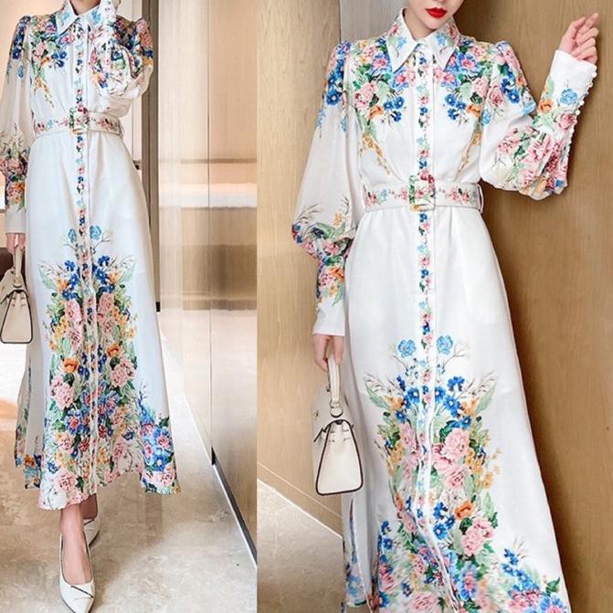 ❀ Promo 11.11 ❀ TM 8000 Maxi Dress GLORRY white ( free BELT )import ,