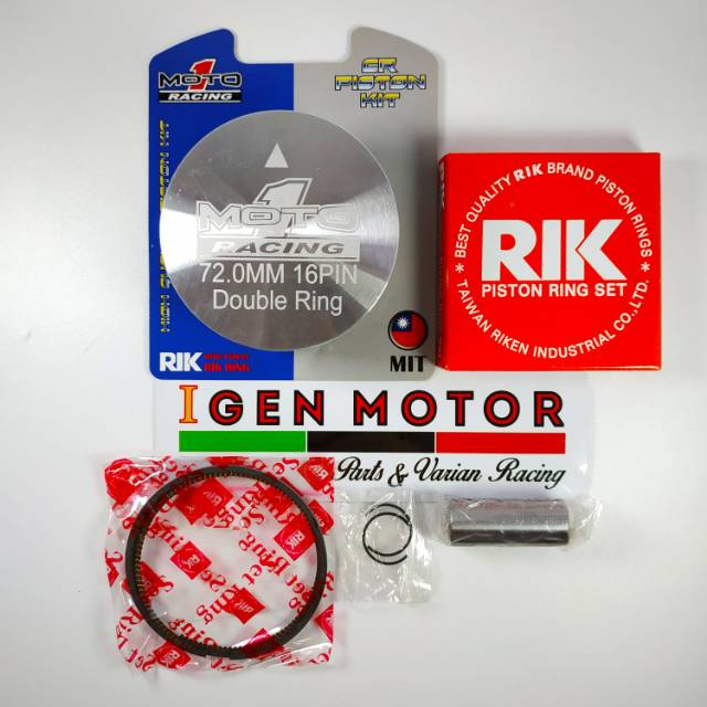 Piston 72 mm Pen 16 Double Ring MOTO 1