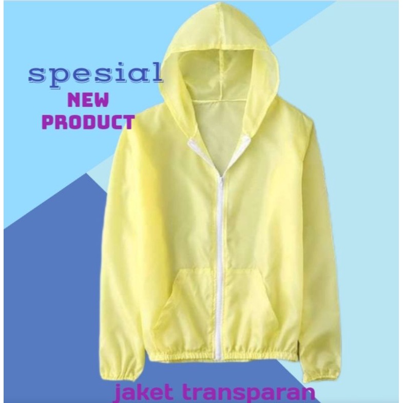 jaket semi transparan Anti sinar/UV/jaket trend Korea