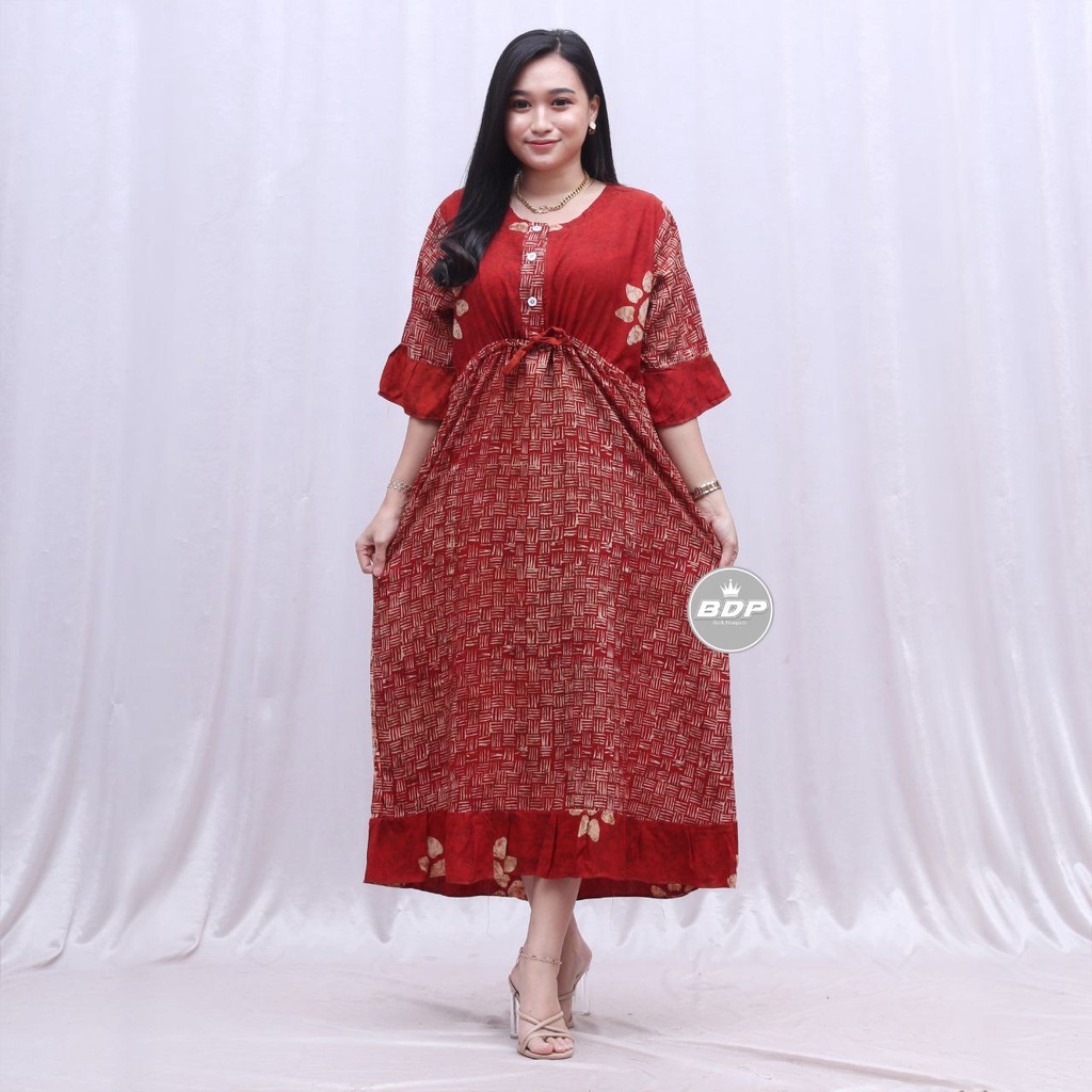 Dianputri - Daster Dress Maura Rayon Grade A busui resleting depan | Daster Wanita Terbaru | Daster Kekinian-0