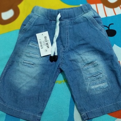 Celana Jeans Anak Laki Laki Pendek Basic Ripped Denim Levis Biru Umur 2 3 4 5 6 7 8 9 10 Tahun