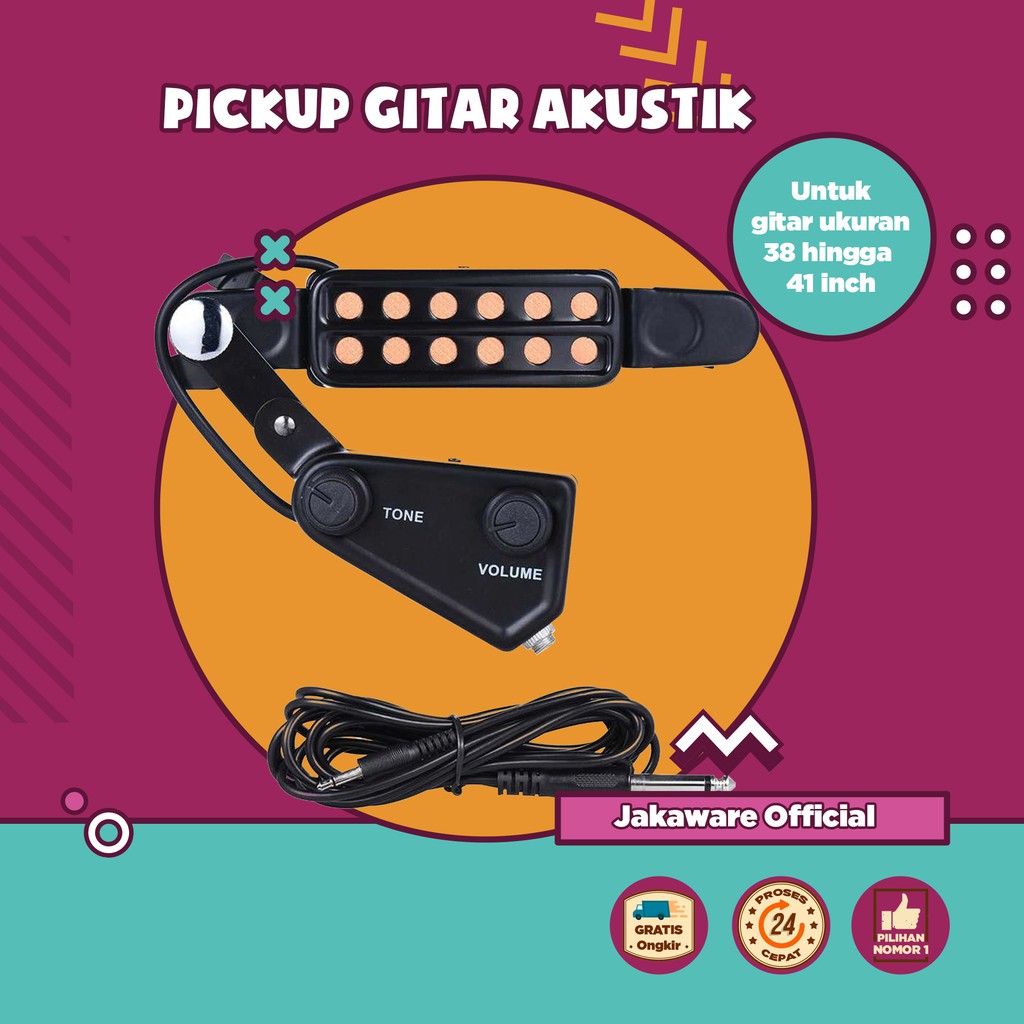 PICKUP GITAR AKUSTIK 12 HOLE DENGAN VOLUME CONTROL SPUL GUITAR ACOUSTIC SPULL KLASIK MIKROFON UKULEL