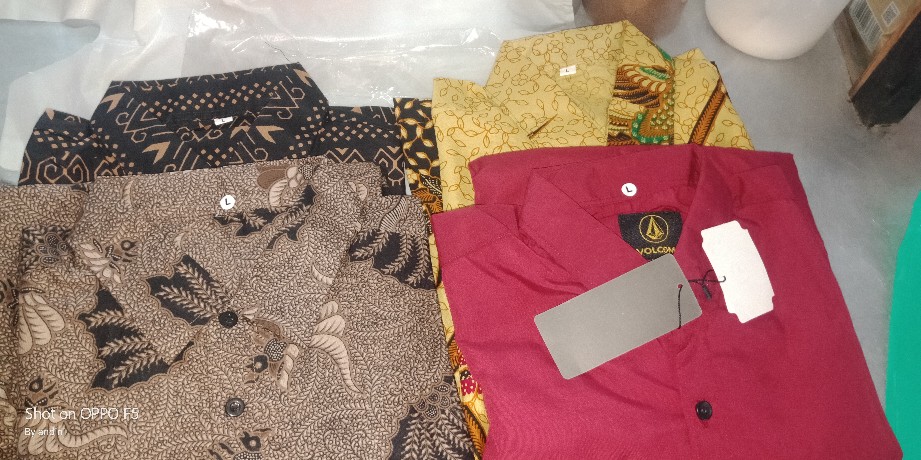 Size M L Xl Xxl Jumbo Bswart Batik Hrb026 Kenongo Hem Batik Monochrom Semut Coklat Kemeja Batik Pria