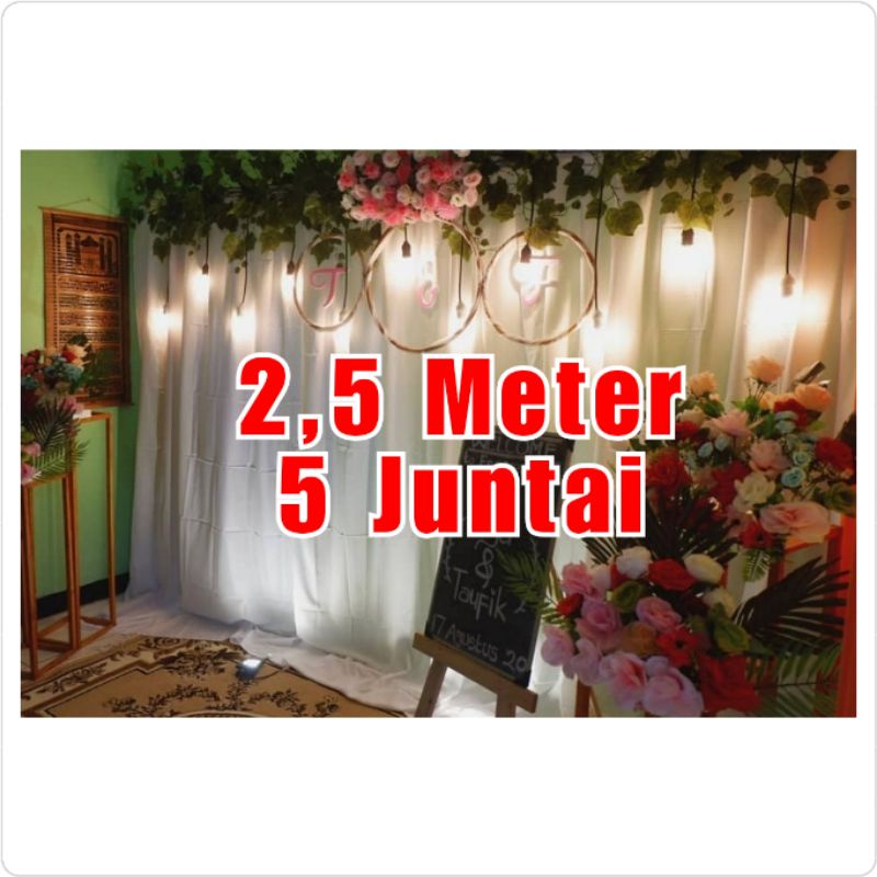 Lampu gantung 2,5 meter 5 juntai, Lampu dekorasi pernikahan, dekorasi lamaran