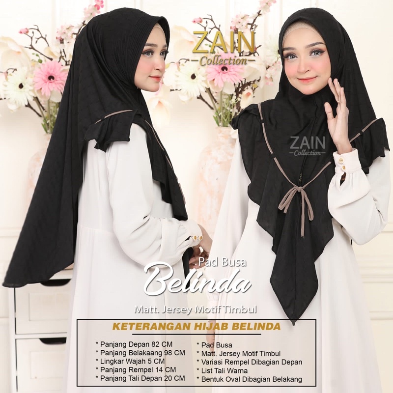 Hijab instan Jilbab Bergo Daily Belinda Ori by Zain Collection