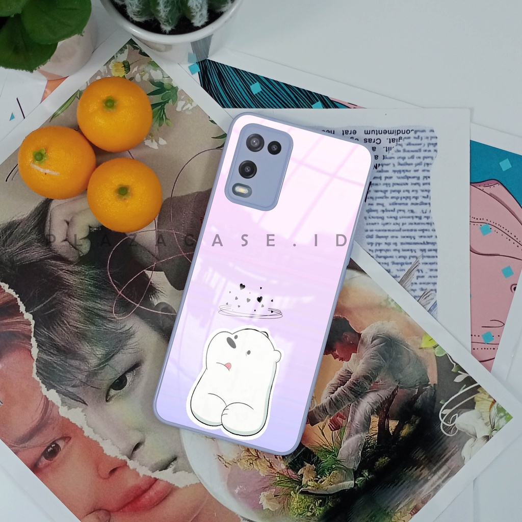 Softcase Glass Kaca - K107 -  For Oppo A54 A16 A15 A5S RENO 5 RENO 5F RENO 6 - Case Lucu - Case Oppo A54 - Casing Hp Oppo A16 - Casing Hp Oppo A15 - Kesing Oppo A5S - Softcase RENO 5 - Casing RENO 5F - Sarung Hp RENO 6 4G - Case A54 - Plazacase