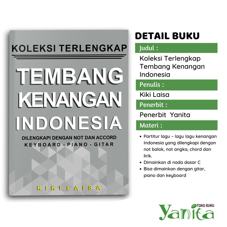 Buku Koleksi Terlengkap Tembang Kenangan Indonesia - Kiki Laisa