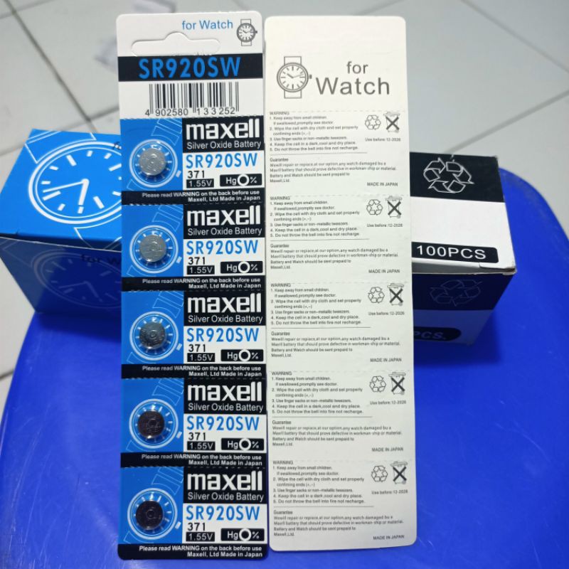 BATERAI JAM TANGAN SR 920 SW MAXELL ORIGINAL