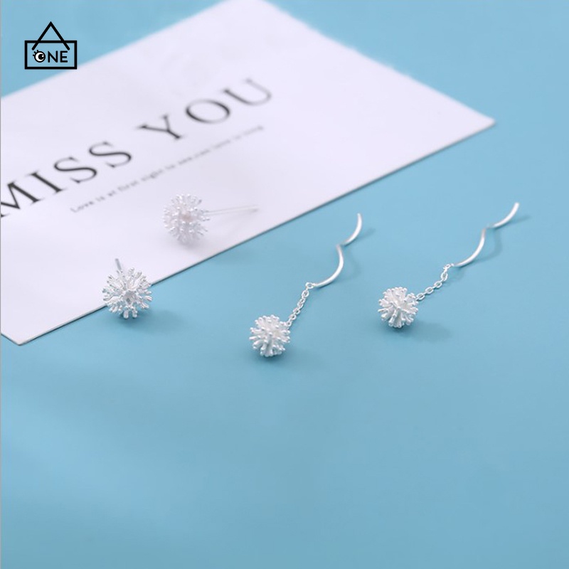 COD❤Anting Wanita Daisy Dandelion Baru Anting Pejantan Panjang Rumbai Fashion Sederhana Perhiasan