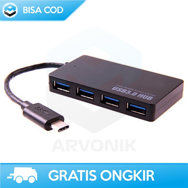BEST LIMITED ADAPTER 4 PORTS TYPE C USB HUB 3.0 TERBAIK ORIGINAL