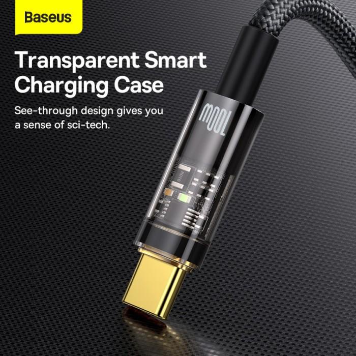 Baseus Cable USB to Type C Poweroff - 100W - Explorer Series - Auto Disconnect - Garansi Resmi 6 Bulan