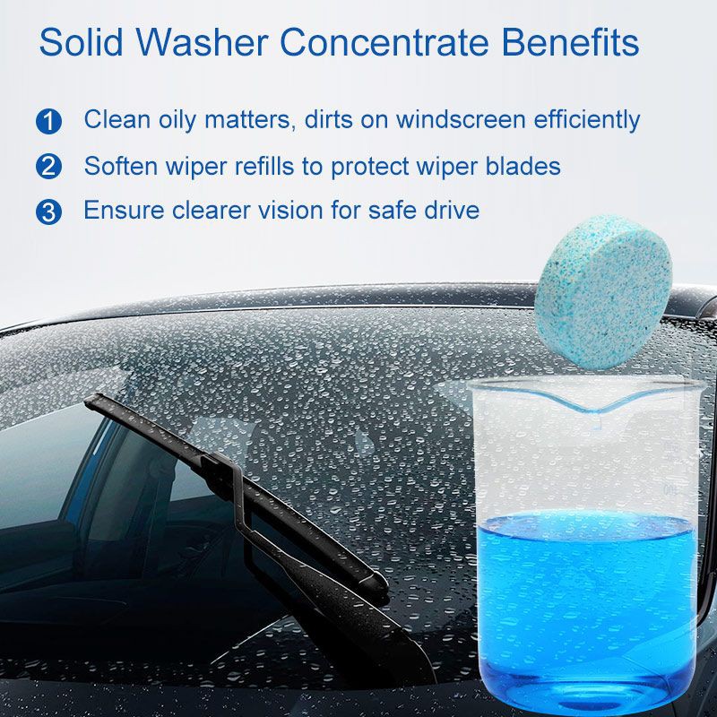 Pil Sabun Pembersih Wiper Kaca Mobil High Efficiency Auto Glass Cleaner isi 6 PCS - Xi1