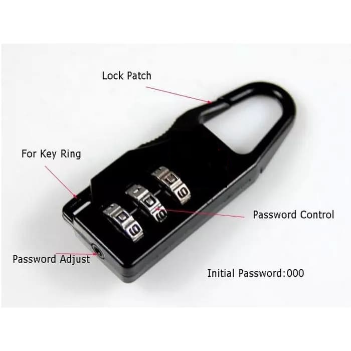 Gembok Kunci Koper padlock Travel Bag army keychain Lock