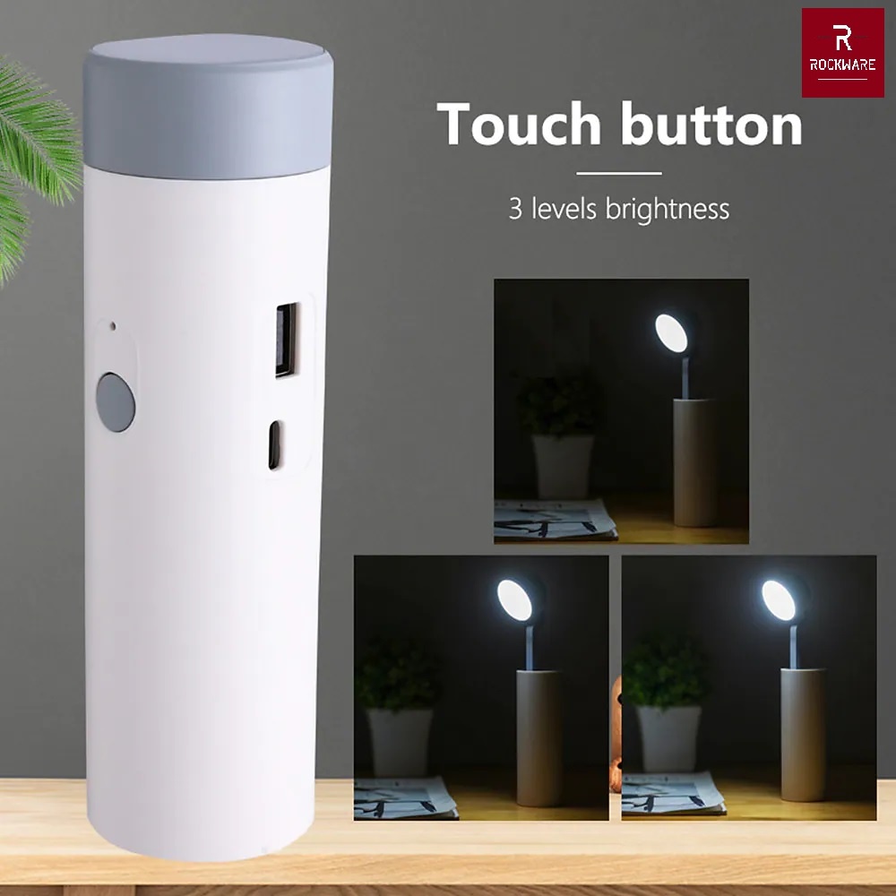 ROCKWARE RW-YYF280 - Senter Lampu Meja Portabel dan Powerbank