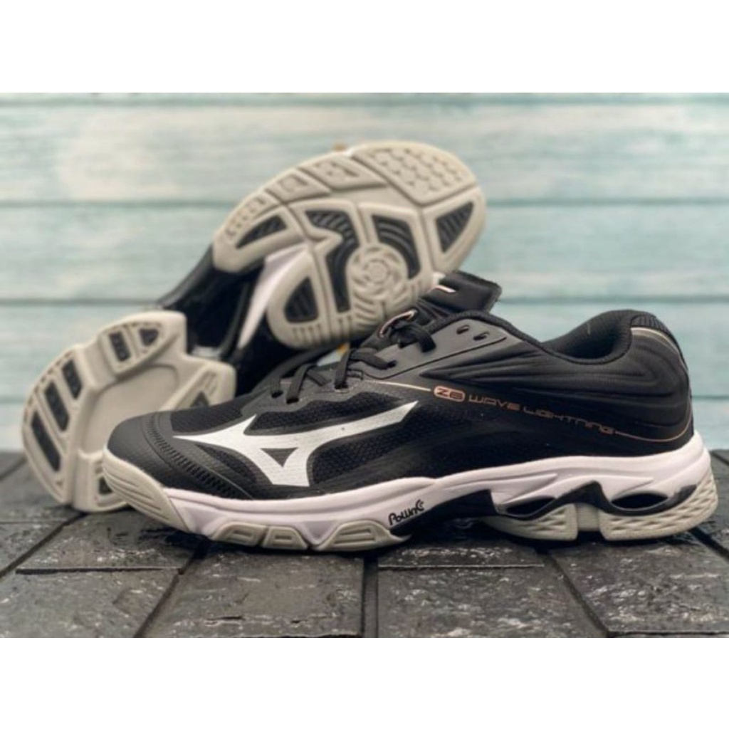 (BAYAR DITEMPAT) ERS SEPATU VOLY MIZUNO WLZ 6 LOW BLACK PREMIUM VIETNAM IMPORT OLAHRAGA VOLLY PRIA V