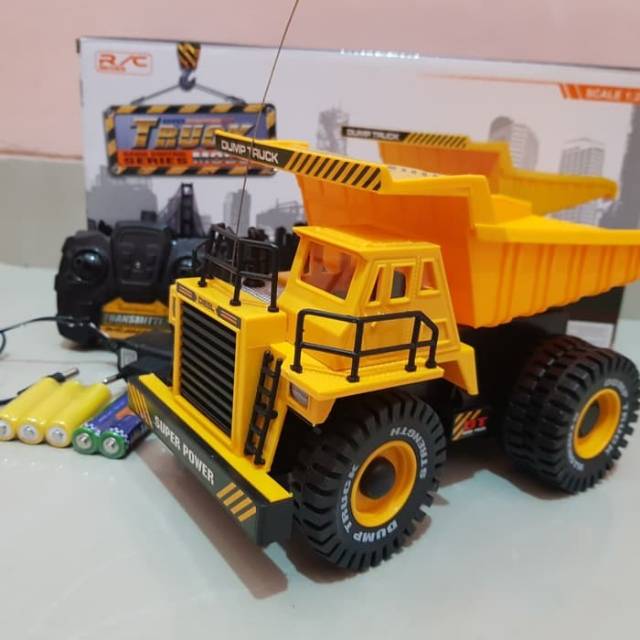 MAINAN RC CAR DUMP TRUCK - RC DUMP TRUK ALAT BERAT KONTRUKSI - MAINAN ANAK REMOTE CONTROL DUMP TRUCK