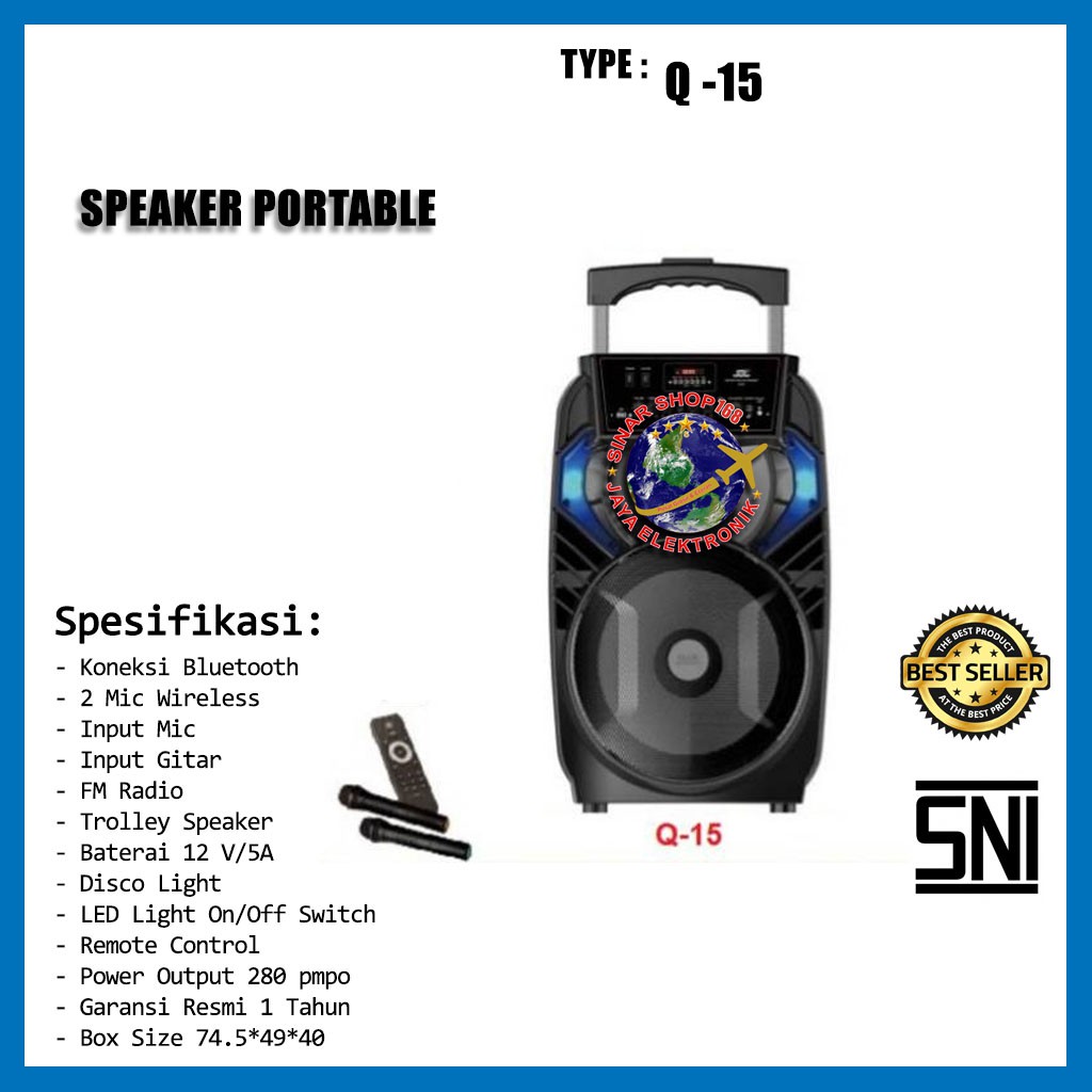 Speaker JDL Portable Bluetooth Q -15