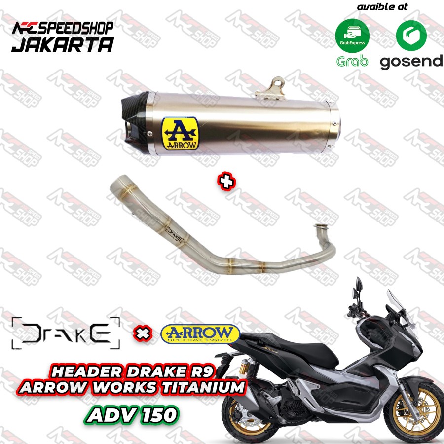 Knalpot Arrow Works Titanium Honda ADV 150 Fullsystem Stainles