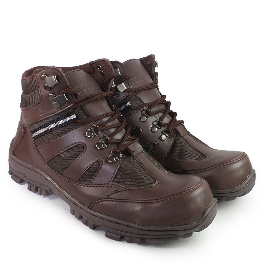 SEPATU SAFETY BOOTS TERMURAH PRIA UJUNG BESI ARMOUR (COD) - Piwpiw.id /Krem/Coklat/Hitam