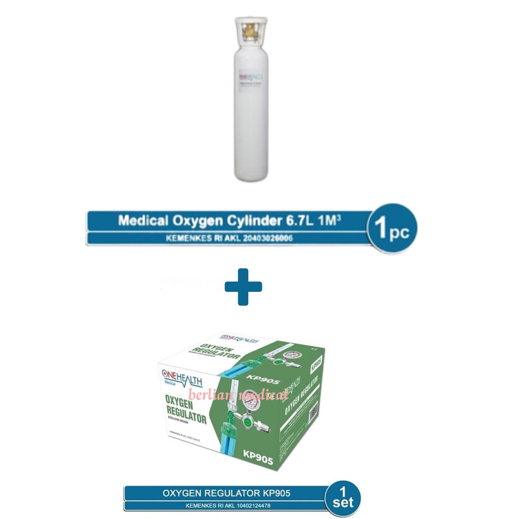 Tabung Oksigen 1m3+isi/Oksigen Medis 1m3/O2 Standart Rumah Sakit 1M3/Tabung o2 Onhealth/oksigen 1set Lengkap Regulator Dan Troley