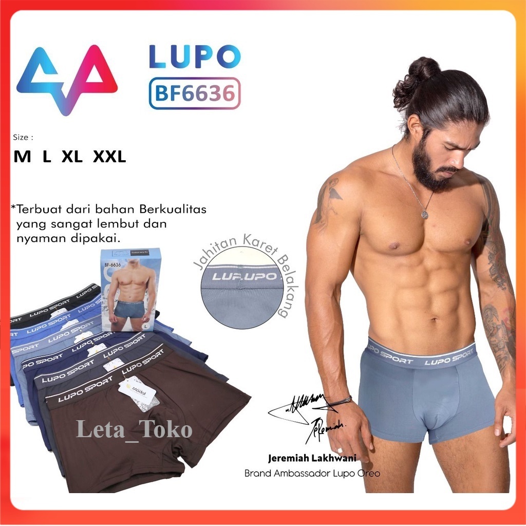 Celana Dalam Pria Dewasa Boxer Lusinan Grosir Murah CD Cowok Lupo Sexy 6636