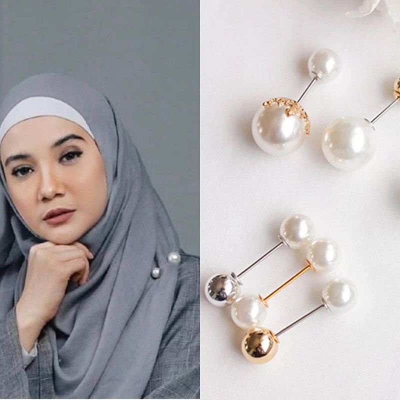 BROS TUSUK MUTIARA PUTIH CANTIK SIMPLE BROS PIN TUSPIN JILBAB