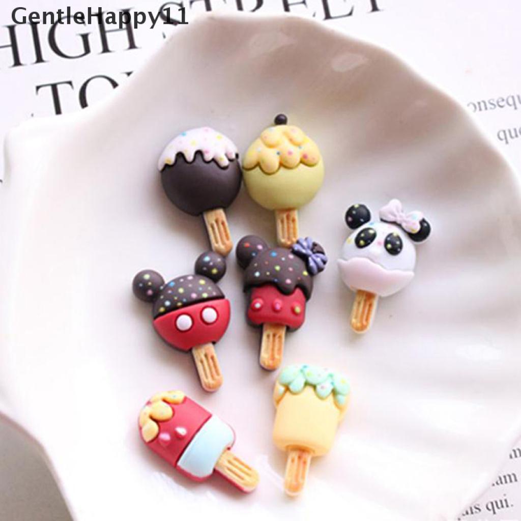 Gentlehappy 5Pcs / Set Mainan Miniatur Es Krim Popsicle Skala 1: 12 1: 6 Untuk Aksesoris Rumah Boneka